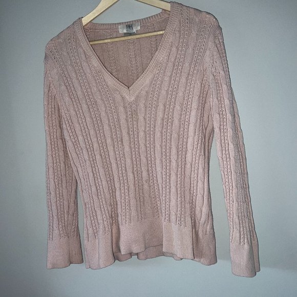 T.N.L MODE Pink Cable Knit Sweater - Picture 3 of 5